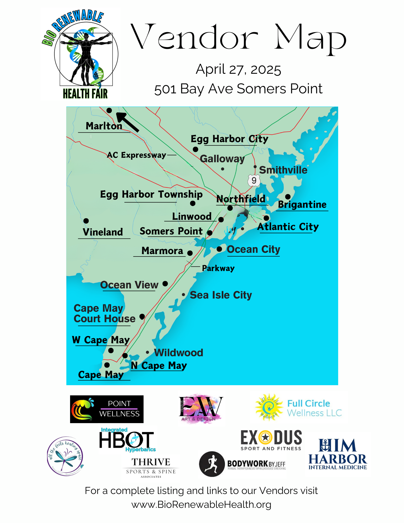 2025 vendor map